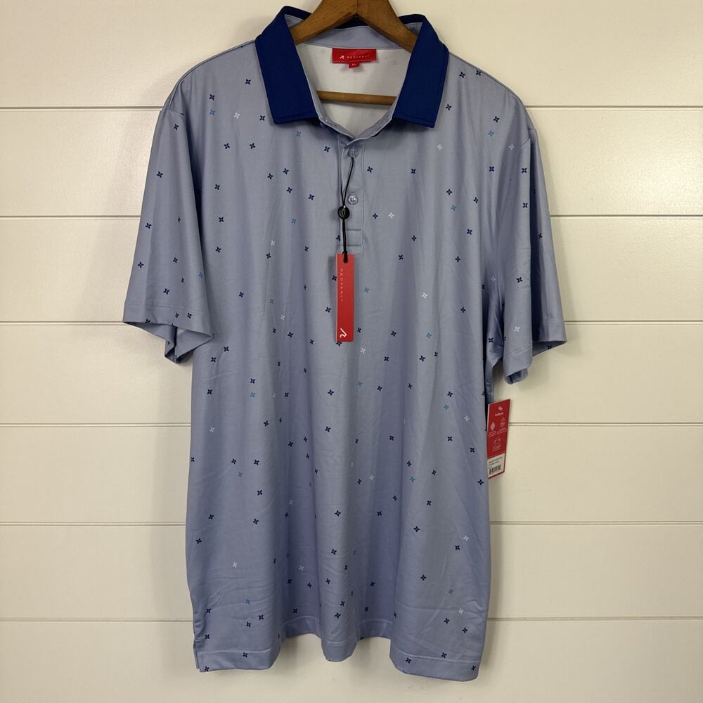 Redvanly Golf Savile Polo Shirt Baby Lavender Pattern sz XL